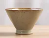 빈티지 굵은 도자기 티 컵 일본식 녹 녹색 찻잔 Pu'er 마스터 머그잔 세라믹 공예 손수 만든 작은 그릇