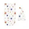 Pasgeboren baby baby swaddle slaapzakken cartoon dieren florals baby mousseline deken + hoed baby zachte cocon slaapzak met hoed 2 stks set 15