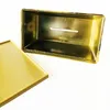 Novedad caja de pañuelos de barra de oro decorativa con forma de lingote soporte de caja plana para servilletas faciales 999,9 peso neto fino 1000G decoración en la parte superior