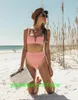 costume da bagno adorabile online stampa pannello cavo spaccato oro pelle brillante sexy vneck bikini a vita alta set beach yakuda costumi da bagno all'ingrosso