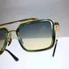 Nouveau sept lunettes de soleil Men Top Metal Vintage Fashion Style Square Cadre de protection extérieure UV 400 Eyewear avec étui vendu par 312i