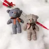 Plaid Cloth Peluche Bambini Senza fiori Abbigliamento Accessori Bambole Bambino Conjoined Bear Doll Vendita calda 1 2bh L1