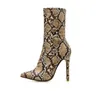 Hot botas de inverno venda- Sexy clássico simples apontou couro calcanhar bem fina cruz serpentina Pointed com botas stiletto tornozelo