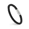 Nouveaux bracelets en cuir véritable pour hommes Corde en cuir tressé Bracelet Wrap Boucle magnétique Bracelet femmes bijoux de mode en vrac