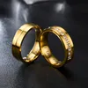 I Love You Diamond Ring Band Rings de acero inoxidable Anillos de compromiso para mujeres Joyas de moda de oro de boda