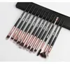 Make-upborstels Set Professionele 12 stks Make Borstels Set Eye Shadow Blending Eyeliner Wimper Wenkbrauw Borstel Make-up Tool J1546