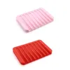 Multicolor Água Drenagem Anti Skid Soap Box Silicone Sabão Pratos de casa de banho saboneteiras Caso Início Bathroom Supplies 16 cores LX2177