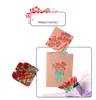 Tarjetas de felicitación de corte de flores de rosas emergentes en 3D con sobre, regalo de cumpleaños, Día de la madre, San Valentín, tarjeta hecha a mano