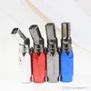 Movable Nozzle 4 Jet Flame Torch Lighters Butane Scorch Flame Chef Cooking Refillable Butane Gas Tabertet