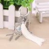 Turquesa Beads Keychain Chaveiro Sonho Catceiro Keyring Moda Borla Borla Peixe Osso Folhas Charms Chaveiro Anéis de Corrente Bolsa de Jóias