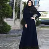Müslüman Abaya Başörtüsü Elbise Kadınlar Fas Kaftan Dantel-up Sundress İslam Giyim Hindi Maxi Partisi Vestidos Dubai Djellaba Jubah