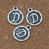 100pcs/lot Antique Silver Double sided "D "Alphabet Initial Charms For Jewelry Making Necklace DIY Accessories 14.8x28.2MM A-403