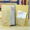Cartões personalizados do convite do casamento cartões de bolso do teste padrão da flor do oco para o casamento da festa de anos da festa de aniversário DBC BH3109