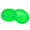 New Factory Price Acrylic Plastic Smoking Herb Grinder 60MM 2 Piece Plastic Tobacco Grinders Smoking Water Pipes Accessories