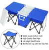 Vendas quentes!!! Atacado transporte livre piquenique ao ar livre dobrável Multi-função cooler de rolamento atualizado Stool Azul