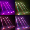 SHEHDS Mini LED 10W LED Beam Moving Head Light High Power 10Watt Quad Stroboscope LED Strong Beam Light for Party Disco DJ Light