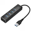 Mini Aluminium USB 3.0 Hub 4 Port Strömförsörjning OTG med Micro USB Power Interface för bärbar dator Tablet Computer OTG USB HUB