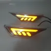 Guia Rei julho Car Fender LED Light Side Daytime Running luz DRL amarelo sinais de volta caso para o Honda Civic 10 2016+, tipo C