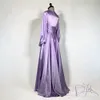 Women Robe Fur Nightgown Bathrobe Sleepwear Purple Bridal Robe with Belt Red Marabou Charmeuse Dressing Gown Party Gifts Bridesmai287G