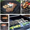 Non Stick Grill Grill Mata 40 * 33 CM Mata do pieczenia odporne na ciepło Wielokrotnego użytku Grillowanie Grillowanie Piekarnik Maty OOA8082N