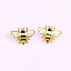 Lapel Pins Two Yellow Bees Brooches SAVE THE BEES Cartoon Insect Jewelry Pin Hang On Bag Clothes Gift Friends