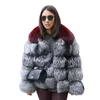 Faux päls kvinnor designer rockar lyx kontrast färg vinter varma kläder mode kvinnor fluffy cardigan9356286