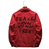 Męskie czerwone kurtki jeansowe czarny litera drukowana płaszcz wierzchnia Sprężyna jesień mężczyzna Raped Dżins Kurtka plus size Veste Jean Homme