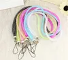 Luxury Bling Crystal Rhinestone Lanyard Strap Diamond Hanging Rope Necklace String Neck Chain Sling Colorful for MP4 ID Card Keychain phones