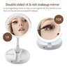 Miroir de maquillage éclairé par LED portable vanité Compact maquillage miroirs de poche vanité cosmétique miroir à main 10X loupes New5112103