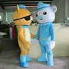 2019 Factory lively Octonauts Movie Captain Barnacles & kwazii Polar Bear Police Mascot Costumes Adult Size 275t