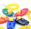 Pet Dog Training Click Clicker Agility Training Trainer Aid Wrist Lanyard Dog Training Obedience Supplies Mixed Colors DHL free shipping