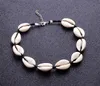 Mode noir corde chaîne coquillage naturel collier ras du cou collier collier coquille pour cadeau de plage d'été
