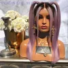 Ombre Purple Long Straight Lace Wigs for American Women Synthetic Lace Front Wigs High Temperature Fiber Hair2538698