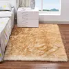 Super macio retângulo falso pele de carneiro tapetes de área para o chão do quarto shaggy sedoso pelúcia tapete branco bedside210w