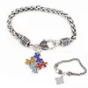 Модные женские браслеты Bangles Emamel Autism Autisming Piece Piece Autistic Charm Bracelet Girl Ювелирные изделия 133706810