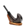 High Quality Wooden Tobacco Smoking Pipe Magic Horn Hand Made Wood Gift Pouch Packaging Smoking Accessories