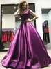 Simple Plus Purple Size Evening Dress Jewel Neck Satin Backless Sweep Train Prom Formal Dresses Robe Soire Vestidos De Fiesta es