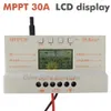 Freeshipping MPPT 30A太陽電池コントローラー5V USB充電器12V 24VソーラーパネルバッテリーLCD充電器コントローラー自動作業MPPT 30 30アンパース