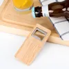 Fine Quality Beer Bottle Opener Wooden Handle Corkscrew Stainless Steel Square Openers Eco Friendly Anti Scald Lightweight For Gift LX5981