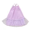 Bébé filles vêtements enfants maille robe d'été couleur bonbon dentelle robe de princesse infantile mode bretelles jupe enfant fête d'anniversaire costume YP907
