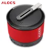 ALOCS Outdoor Camping Pot en acier inoxydable avec couvercle Bowl Cup Set pour 1 à 2 personnes