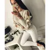 hirigin Women Autumn Long Sleeve O-neck Bow hollow-out Pullover Sweater Ladies Casual Kintting Solid Sweet Jumper Tops