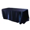 Nappe rectangulaire en Satin blanc/noir, couverture de Table, pour mariage, fête d'anniversaire, décoration de Banquet d'hôtel, 145x320cm