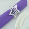 4 styles silver Napkin Rings wedding napkin holder Wedding favors decoration Supplies pierced star shaped metal ring for napkin table dinner