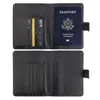 Caso de passaporte americano carteiras rfid bloqueando 4 slots de cartão capa id titular couro do plutônio passaporte de viagem 25pcslot9872786