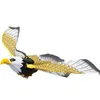 pestcontrol 17inch Realistic Sounding Electronic Flying Eagle Sling LED Hovering Hawk Birds Scarer Fun Toy Pest Control