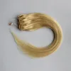 Extension de cheveux brésiliens lisses Remy avec Micro boucle, 100g, Micro perles, 1g/brin, Micro lien, pour Salon de coiffure