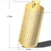 개 태그 성경 구절 골드 / 로즈 골드 도금 스테인레스 스틸 행운의 선물 쥬얼리 남자와 손 펜던트 목걸이기도 / 여성 WL935