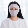 Estate delle donne di seta del ghiaccio sottile di protezione solare completa Maschera Protezione UV traspirante Ciclismo solido di colore lavabile Earloop respiratore copre 6 colori