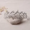 Zilveren Crystal Leaf Vine Bridal Tiara's Bruiloft Hoofdband Haaraccessoires Rhinestone Pageant Prom Crown Bruid Hoofd Sieraden